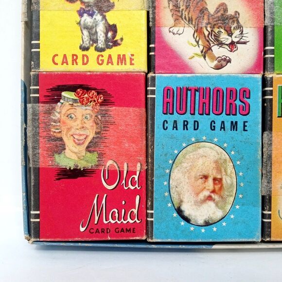 Vintage Whitman Treasure Kit Set of 6 Miniature Card Games Rummy Crazy Eights - Picture 4 of 13